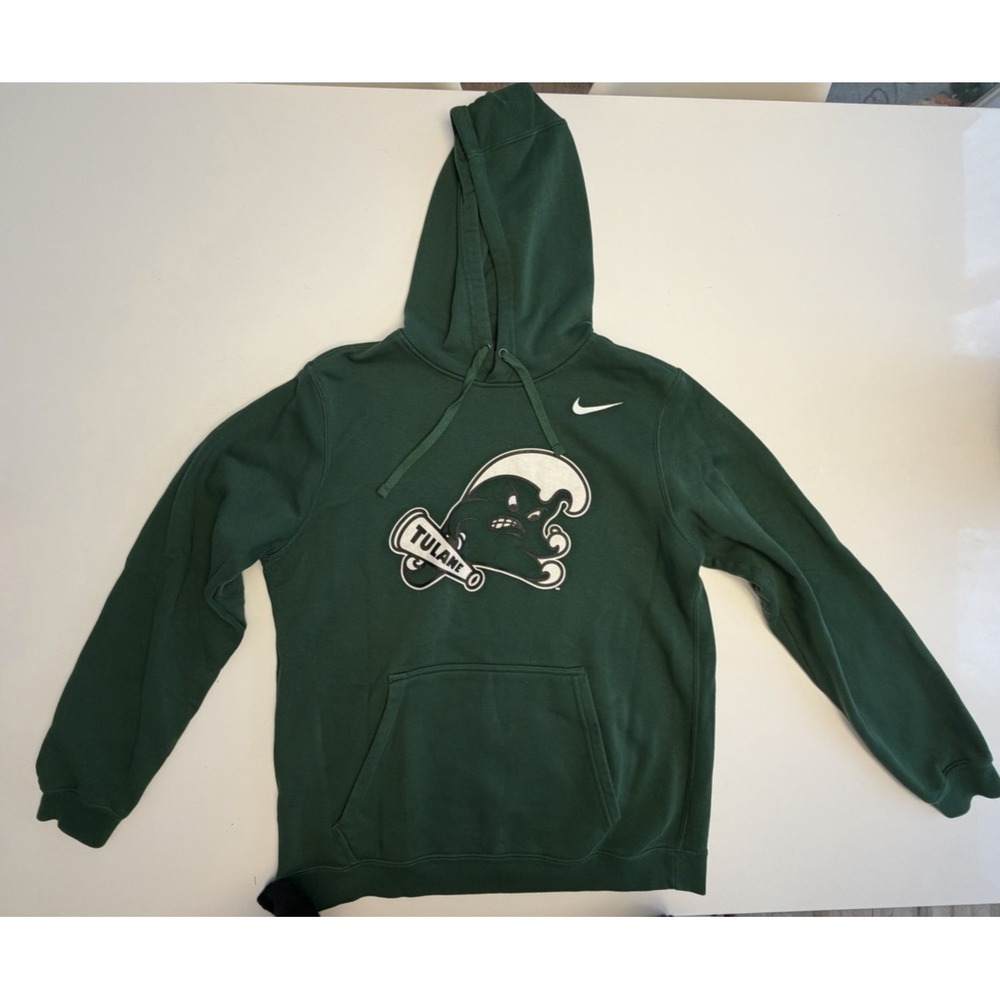 Tulane University Hoodie Med Green Pullover Sweatshirt Roll Tide Logo
